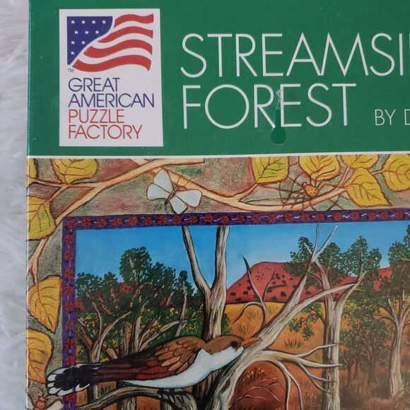 Great American 1000 Piece Jigsaw Puzzle Sealed Rustic Streamside Forest 27"x 20" - Picture 2 of 4